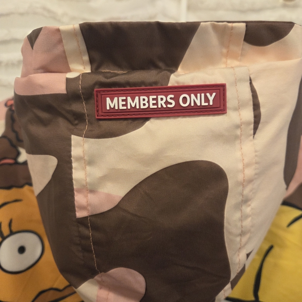 Members Only x‎ Nickelodeon Rugrats Sherpa Lined Pink Brown Jacket Puffer Sz Med - Picture 5 of 11